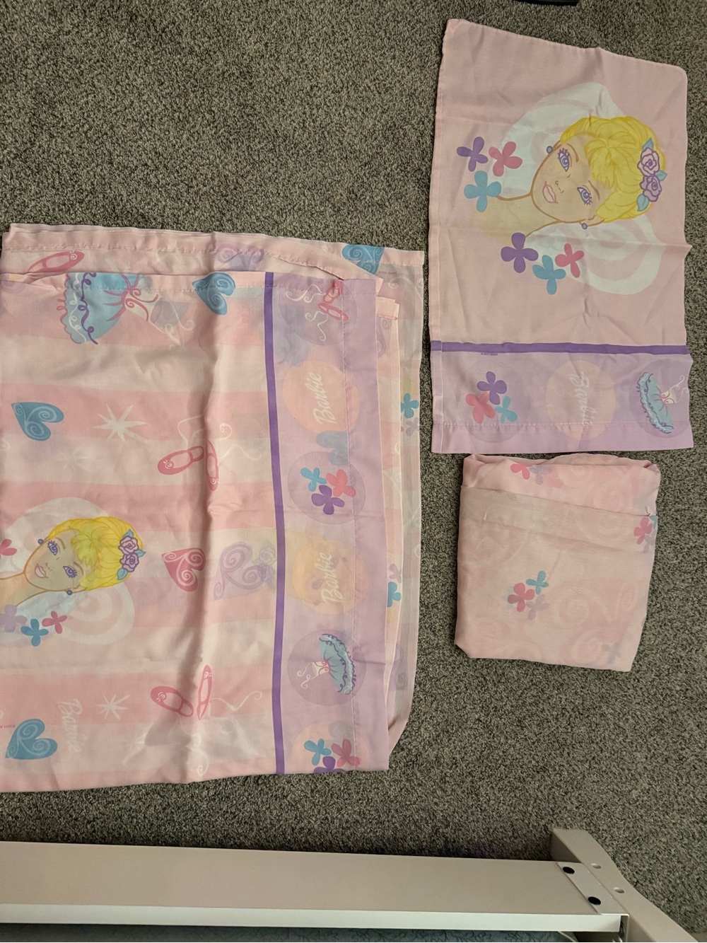 Barbie Pink and Purple Kids Bedding Pillowcase & Flat Sheet Set